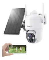 Comprar Maxiviz - Cámara De Seguridad Solar Inalámbrica Para Exteriores, 360° Para Seguridad En El Hogar Con Detección De Movimiento Ai, Visión Nocturna De Color 2k, Conversación Bidireccional, Ip66