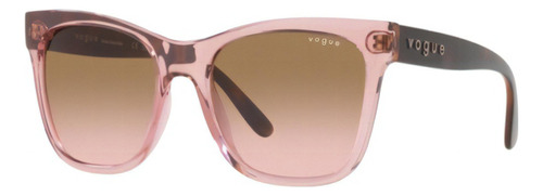 Óculos Solar Feminino Vogue Vo5428sl Rosa Translúcido- Orig. Cor da armação Rosa Translúcido Cor da haste Tartaruga Brilho Cor da lente Marrom degradê Desenho Quadrado