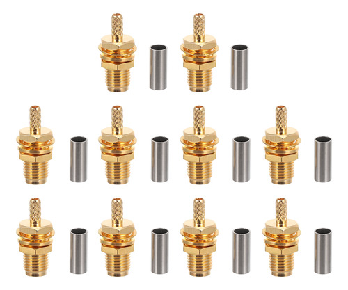 Cable Adaptador Coaxial Rf De Cobre, 10 Unidades