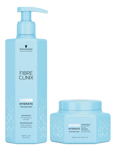 Schwarzkopf Fibre Clinix Kit Hydrate Shampoo + Máscara 3c