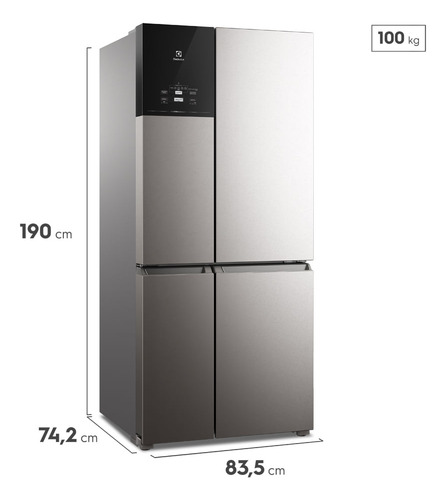 Heladera Electrolux Multidoor No Frost Invertir Flexispace 6