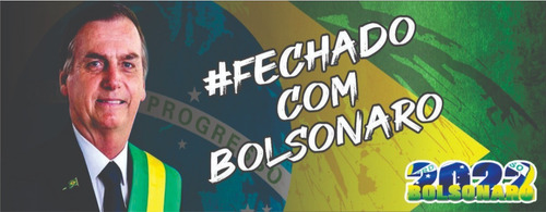 Imagem 2 de 3 de 10 Adesivos Bolsonaro 2022 Carro Moto Caminhão 10x30cm