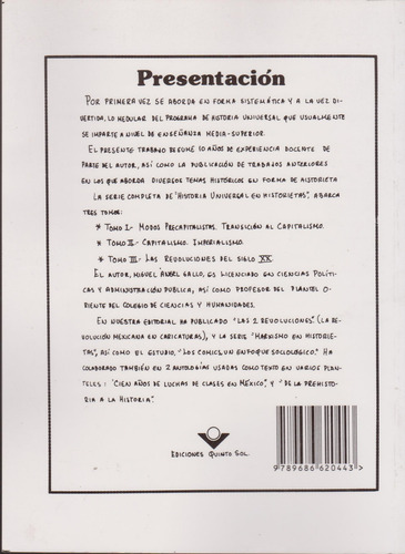 Capitalismo E Imperialismo: Historia Universal En Historietas Tomo 2, De Miguel Ángel Gallo T.. Investigacion Texto Editorial Ediciones Quinto Sol, Tapa Blanda, Edición 1a. Edición En Español, 2010