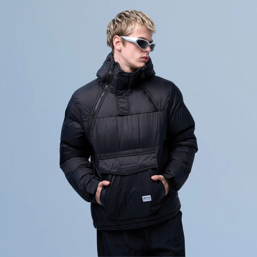 Campera Hombre Puffer Cierre Lateral Cara Cruz Jeans