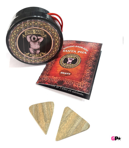 Set 3 Puas Guitarra Bajo Madera Palo Santo Premiun 400 Años Tamaño