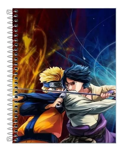 Kit 4 Cadernos Boruto Espiral Universitário 1 Matéria Naruto em