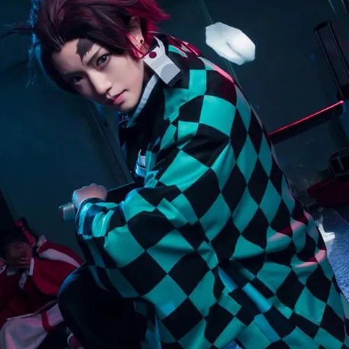 A Tanjirou Kamado Cosplay Anime Demon Slayer Cosplay