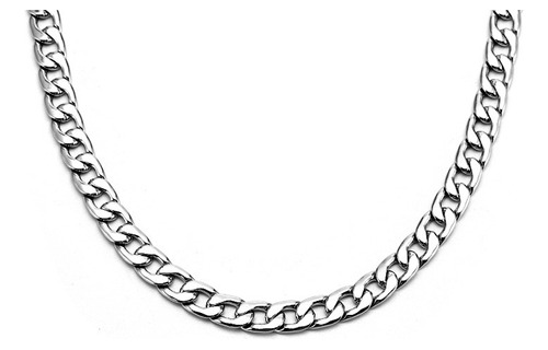 Collar Cadena Hombre Acero Inoxidable Grumet 7mm 60cm Gruesa