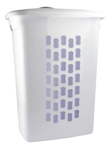 Cesta De Lavandería Con Ruedas Y Tapa, Plástico Blanco, Pack