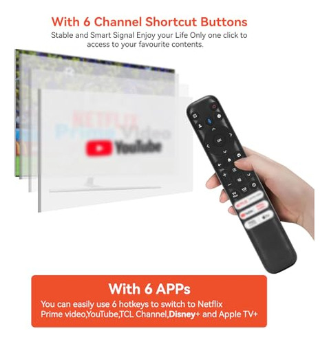 Control Remoto Rc813: Paquete De Tv Compatible Con Tcl-andro
