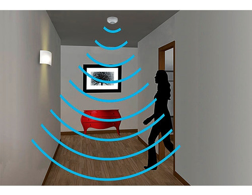 Imagen 7 de 10 de Sensor De Movimiento Infrarrojo 360° Sobreponer Techo Pared