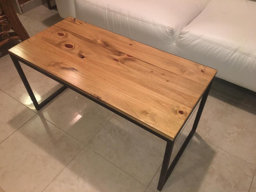 Imagen 4 de 8 de Mesa Ratona Estilo Industrial Puente Hierro Madera Z/norte