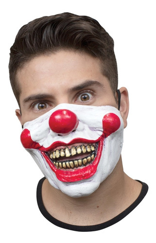 Mascarilla Rostro Payaso Sonriente Latex Terror Halloween