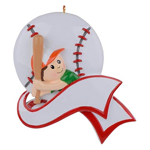 Beisbol Del Muchacho Ornamento Personalizado De Navidad...