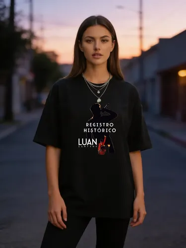 Camiseta Oversized Luan Santana Registro Histórico Turnê 202