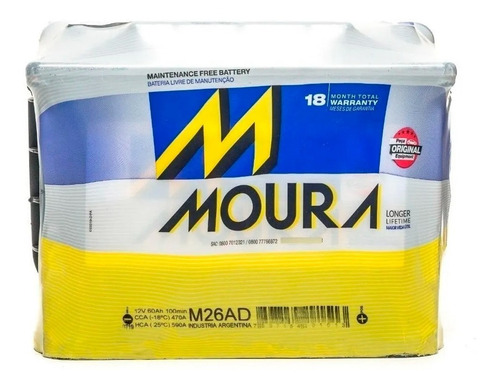 Imagen 7 de 10 de Batería Moura M-26ad 12x65 Ref D 60 Amp 620cca