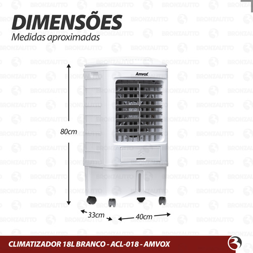 Climatizador Portátil Umidificador Ar 18 Litros Acl018 Amvox