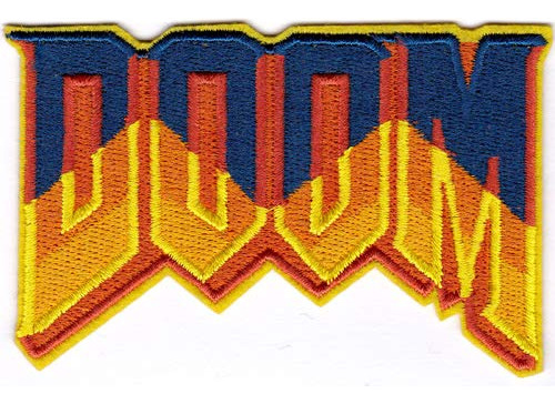 Doom Classic Retro Pc Game Logo Cosplay Badge Bordado Hierro