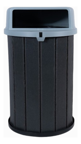 Lixeira Madeira Plástica - 100 Litros Cor Cinza