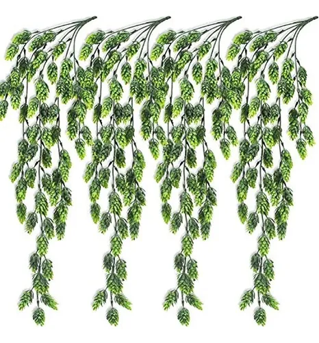 Ollain Artificial Flowers Vine Garland 4pcs Bush Falso Lúpul