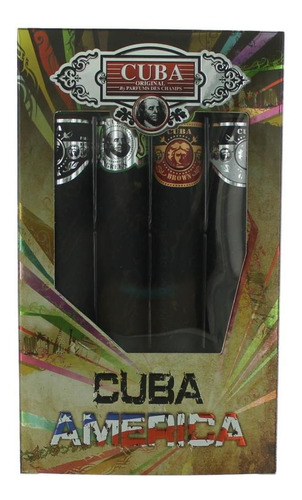 Set De Regalo 4 Piezas Cuba América De Cuba Para Hombre-