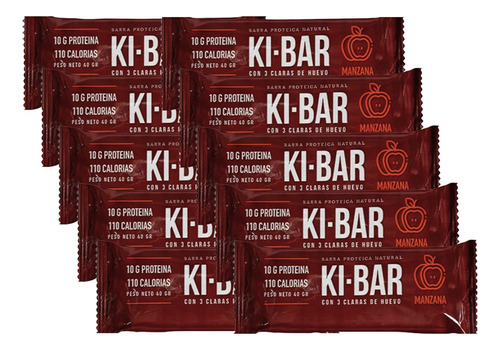 Combo X10 Barrita Proteica 100% Natural Ki Bar Apto Kosher