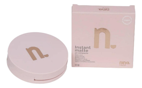 Kit Nina Makeup Base Líquida Basic+pó Compacto Instant Cor 3