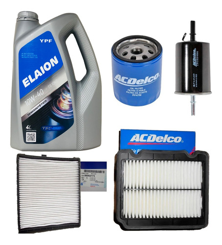 Kit 4 Filtros + Aceite 10w40 Ypf F30 Chevrolet Aveo 2011