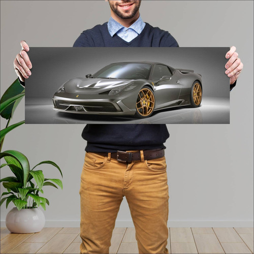 Cuadro 30x80cm Auto 2014 Ferrari 458 Speciale By 543