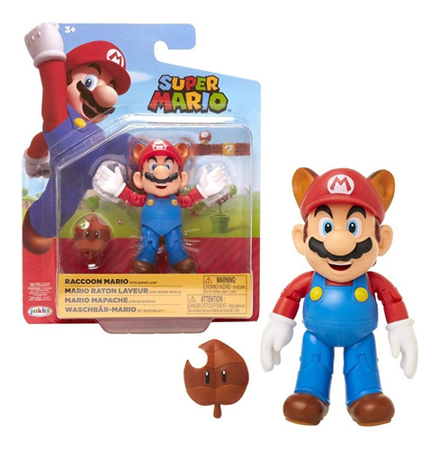 Super Mario Mapache Con Accesorio Jakks Pacific