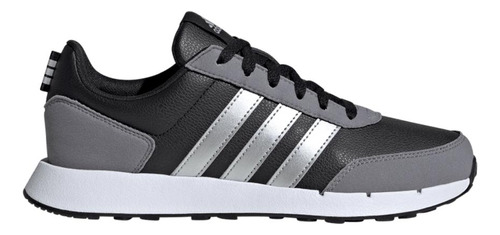 Tenis adidas Clasico Run 50s Negro Con Gris Para Mujer