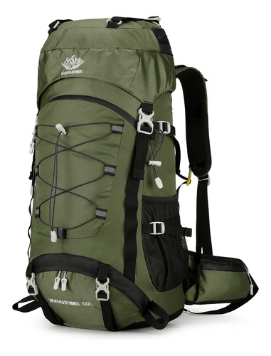 Mochila Grande Con Dos Bandoleras, 60 Litros, Impermeable, P