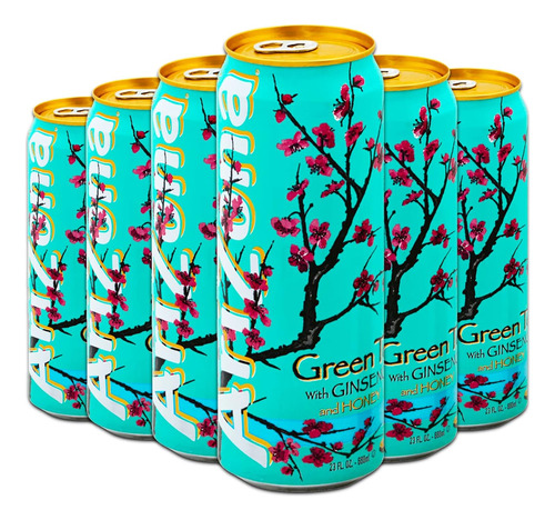 Arizona Green Tea Paquete De 6 Latas De 23 Oz Líquidas Con G