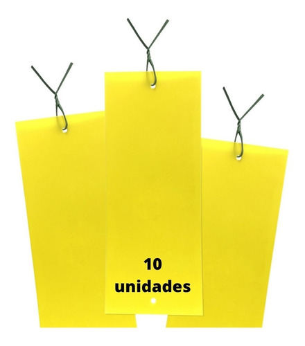 Armadilha Adesiva Yellow Trap Insetos Voadores Gnatis Kit 10