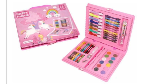 Maleta Set De Arte 68 Piezas Lápices Para Colorear