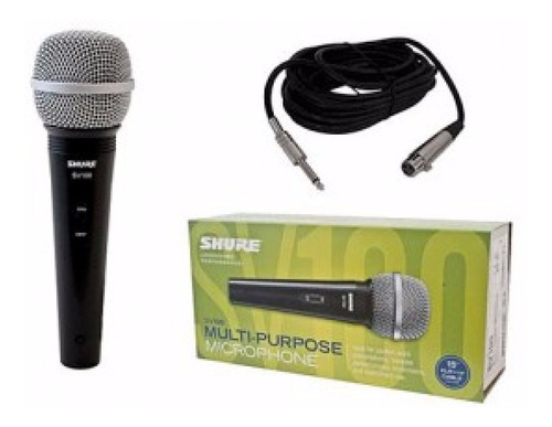 Microfono Shure Sv100 Vocal + Cable 4.5 Metros Karaoke