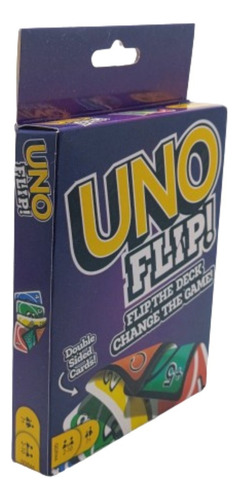 Juego De Mesa Uno Cartas Flip Doble Cara 2 A 10 Jugadores