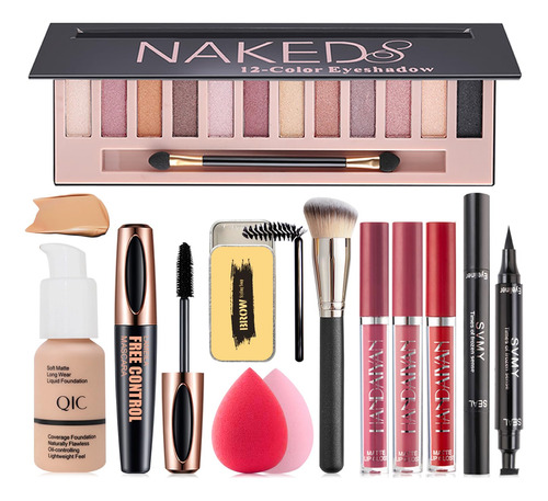 Kit De Maquillaje Todo En Uno, Paleta De Sombras De Ojos De