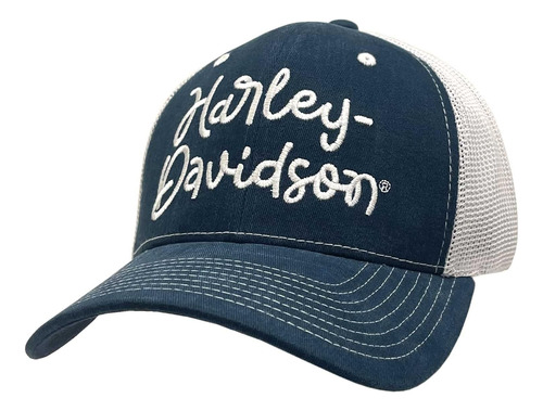 Harley-davidson Gorra De Béisbol Bordada Harley Script Para 