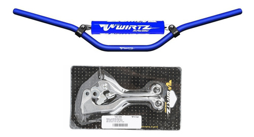 Manubrio X6 Azul + Manijas Kawasaki Kxf 250 05/12 Wirtz