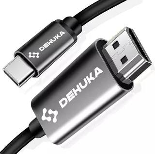 Cable Usb C A Hdmi 4k Adaptador Compatible con Macbook Iphone Computadoras Dehuka