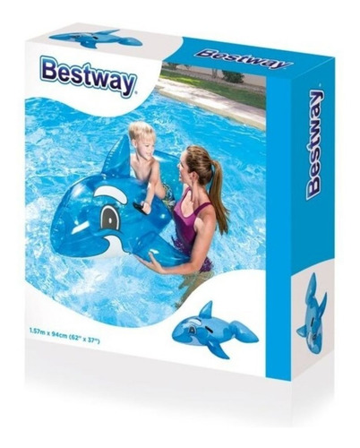 Flotador Inflable De Orca Azul  Bestway