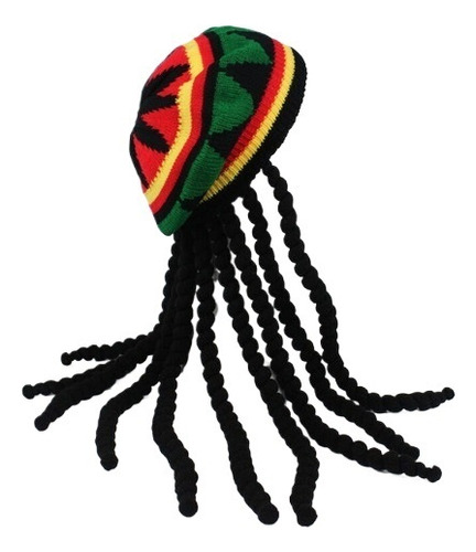 Gorro Jamaicano De Punto Con Rastas Unisex Beret Dreadlocks