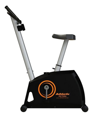 Bicicleta ergométrica Athletic Action vertical cor preto e laranja