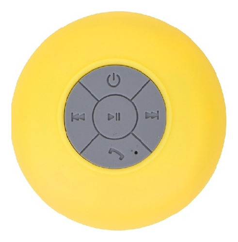 Mini Caixa De Som A Prova Da Água/ Ouvir No Banho/ Bluetooth Cor Amarelo