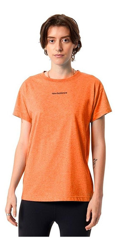 Camiseta New Balance Relentless Crew Para Mujer-naranja