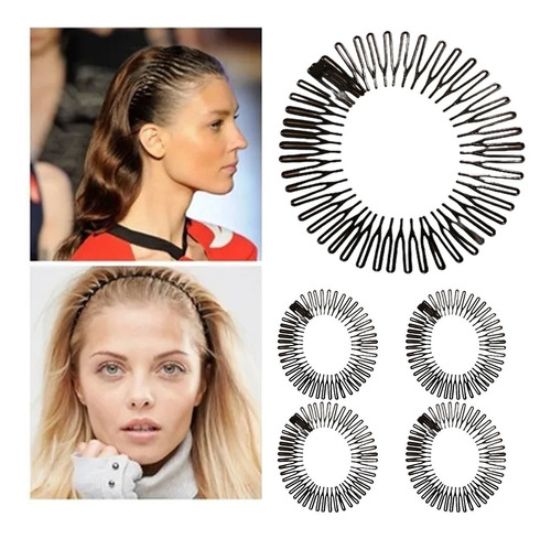 Vinchas Hebilla Broche Zig Zag Circulares X 12 Unid X Mayor