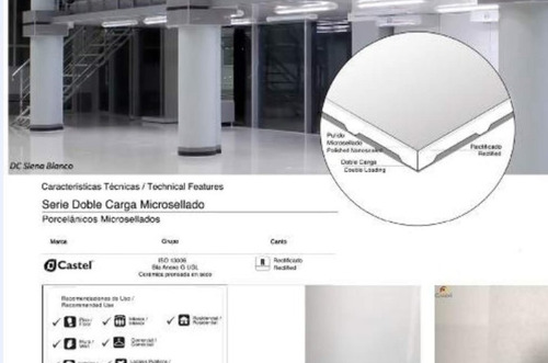 Porcelanato Caatel Siena Blanco Doble Carga 60x60