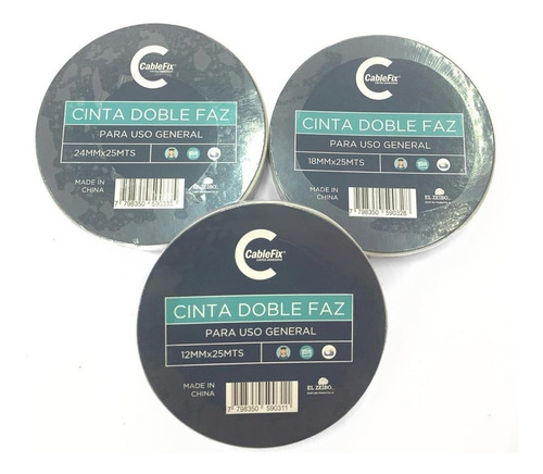 Cinta Bifaz Doble Faz 18mm X 25mts. Transparente - Belgrano