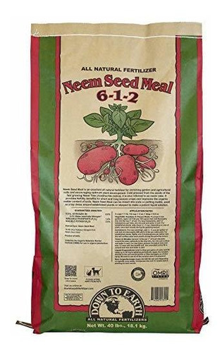 Down To Earth Organic Neem Seed Meal Fertilizer Mix 6-1-2, 4